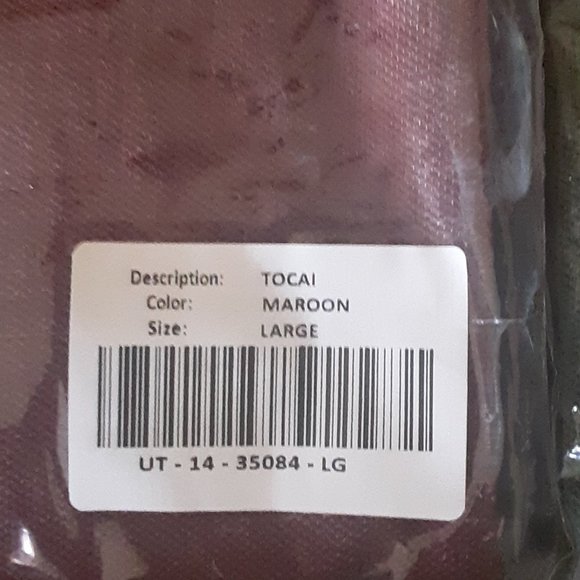 NWT UNTUCKit Men's Short Sleeve Polo Shirt - Large "TOCAI" Maroon color - Picture 4 of 4